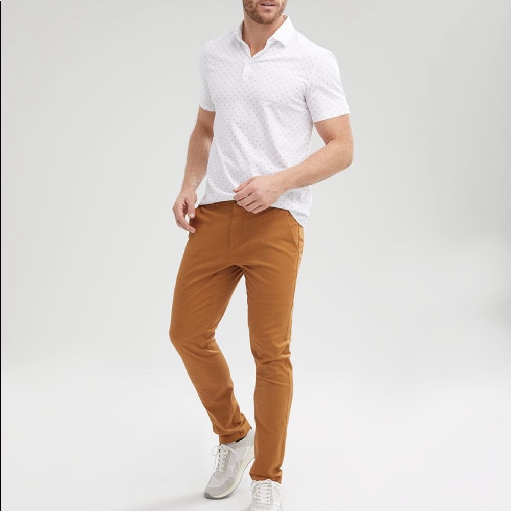 RW&CO. Short Sleeve Polo in Printed White - Picture 4 of 4